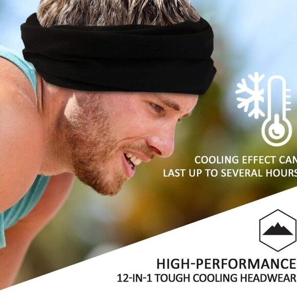 TOUGH Outfitters 12-in-1 Cooling Headwear Black - Picture 1 of 9